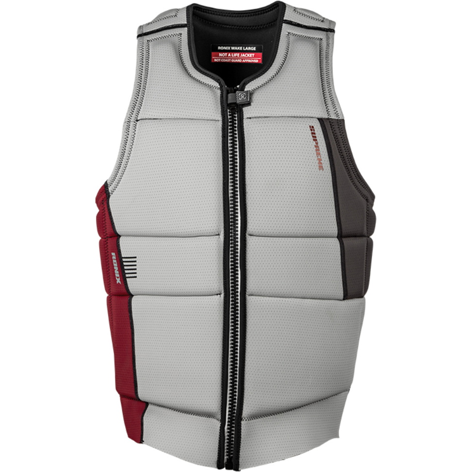 2026 Ronix Supreme Impact Vest R26V-IMP-SU.1 - Chalk Grey / Maroon